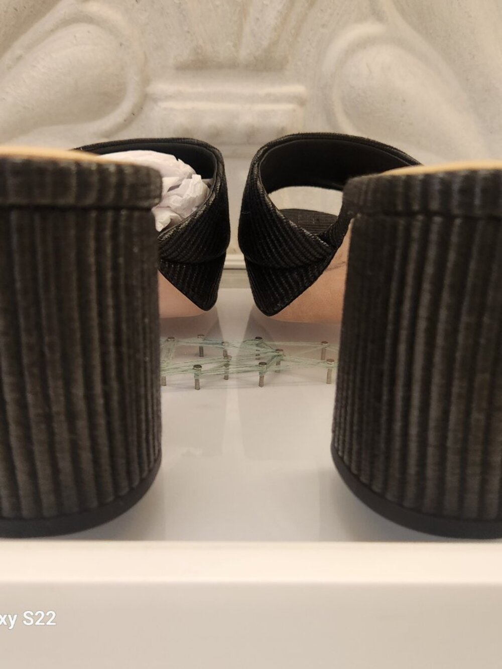 Veronica Beard "Dali" Black Leather Block Heels Platforms Sandals. NIB. Size 10 - Picture 8 of 16